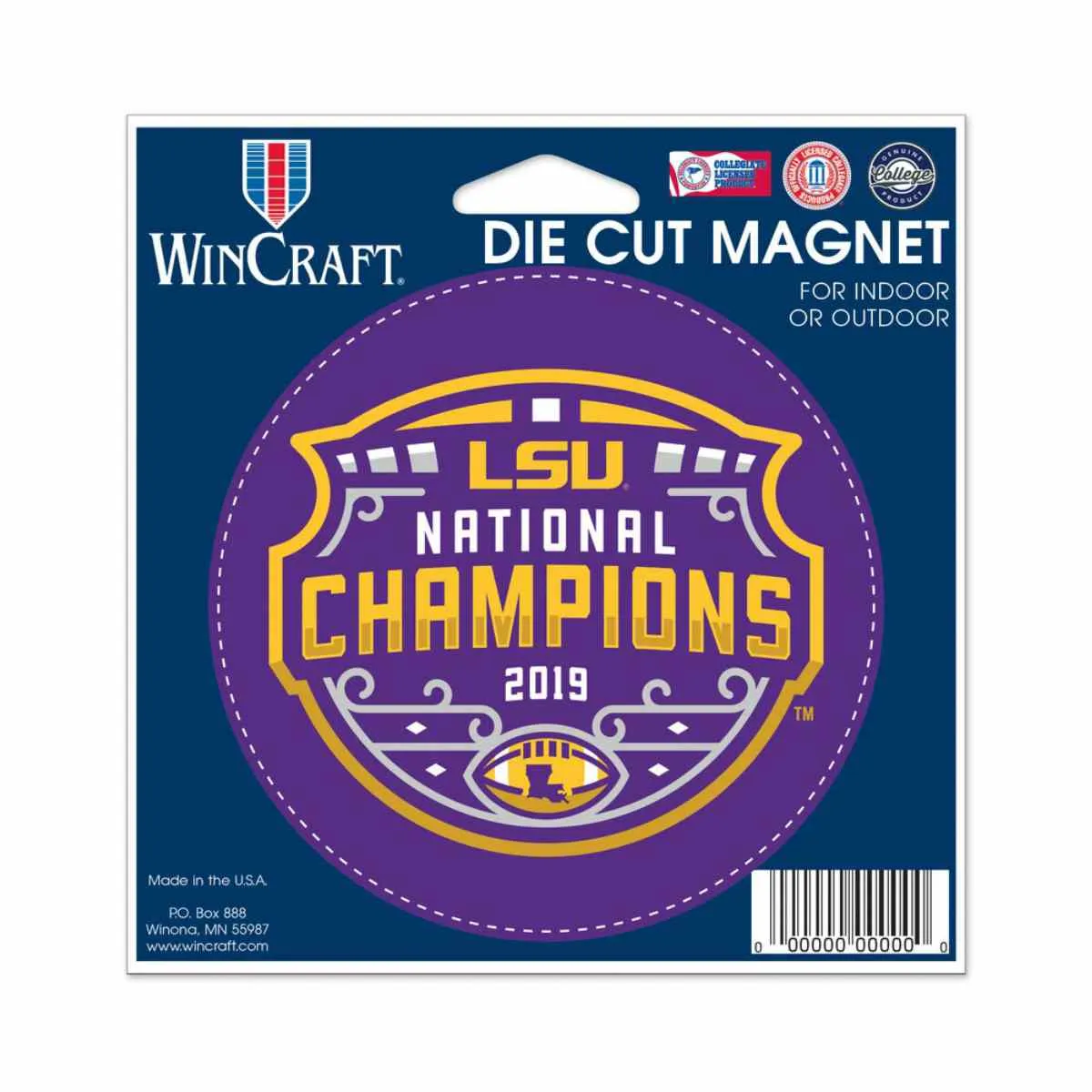 LSU Tigers 2019-2020 CFP National Champions WinCraft Die-Cut Magnet