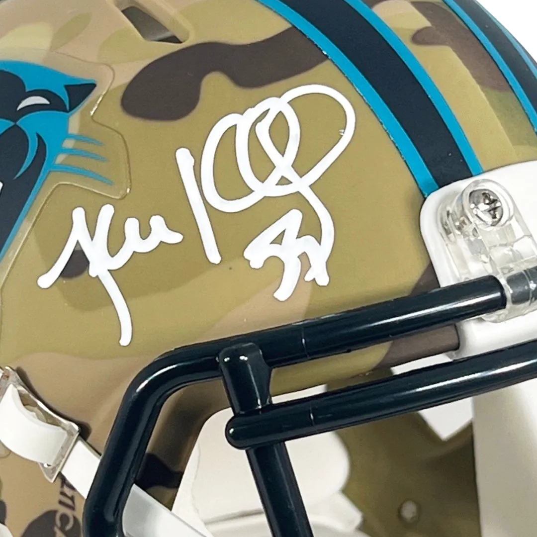 Luke Kuechly Signed Carolina Panthers Camo Speed Mini Football Helmet (Beckett)