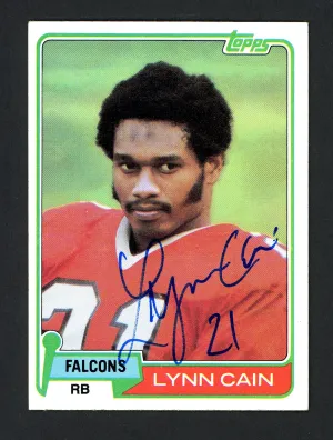 Lynn Cain Autographed 1981 Topps Card #258 Atlanta Falcons SKU #160266