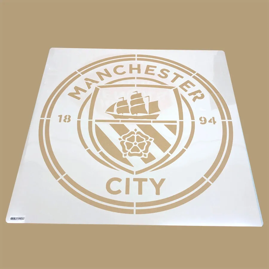 Manchester City Football Crest Stencil