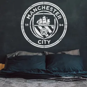 Manchester City Football Crest Stencil