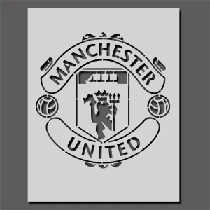 Manchester United Football Crest Stencil