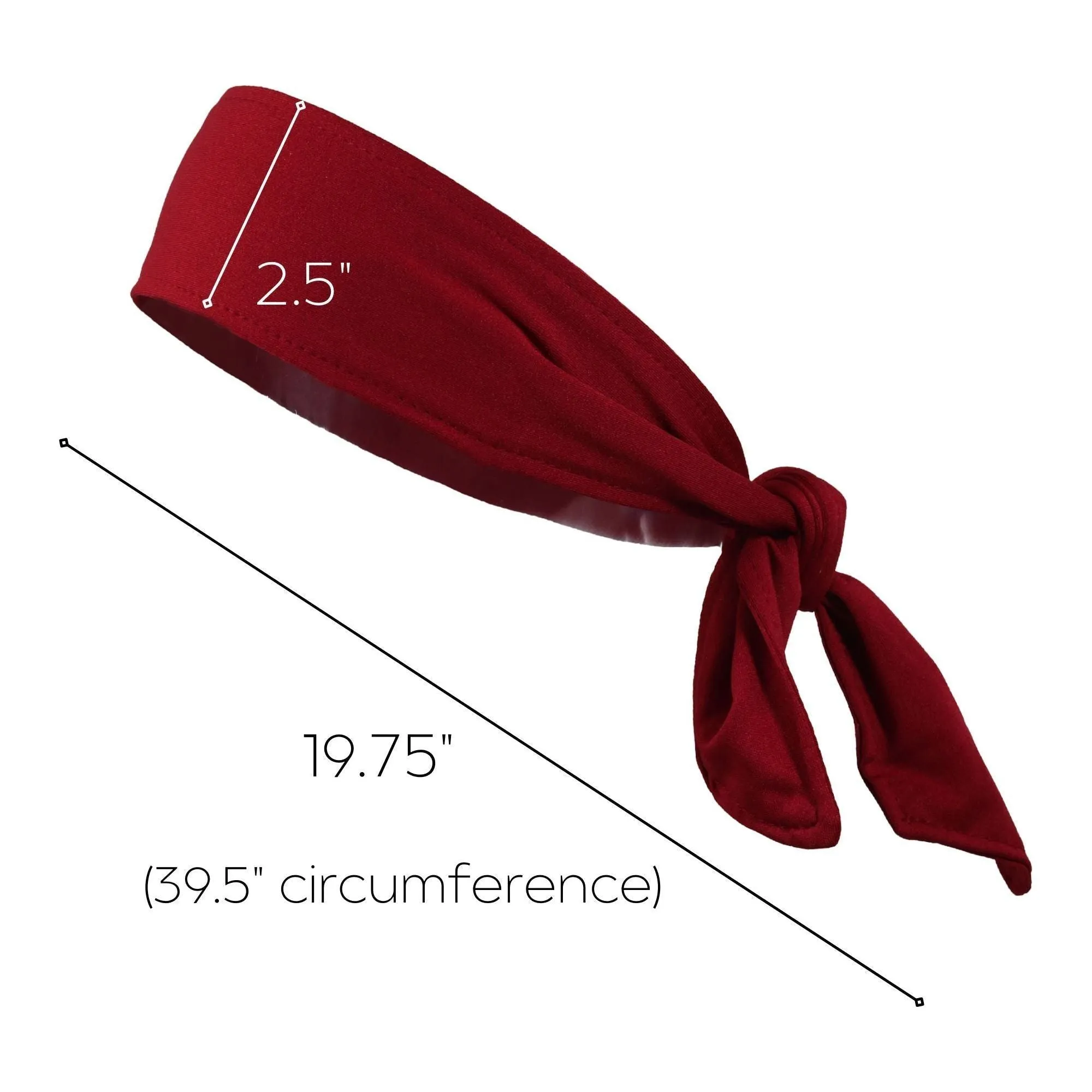 Maroon Tie Headband