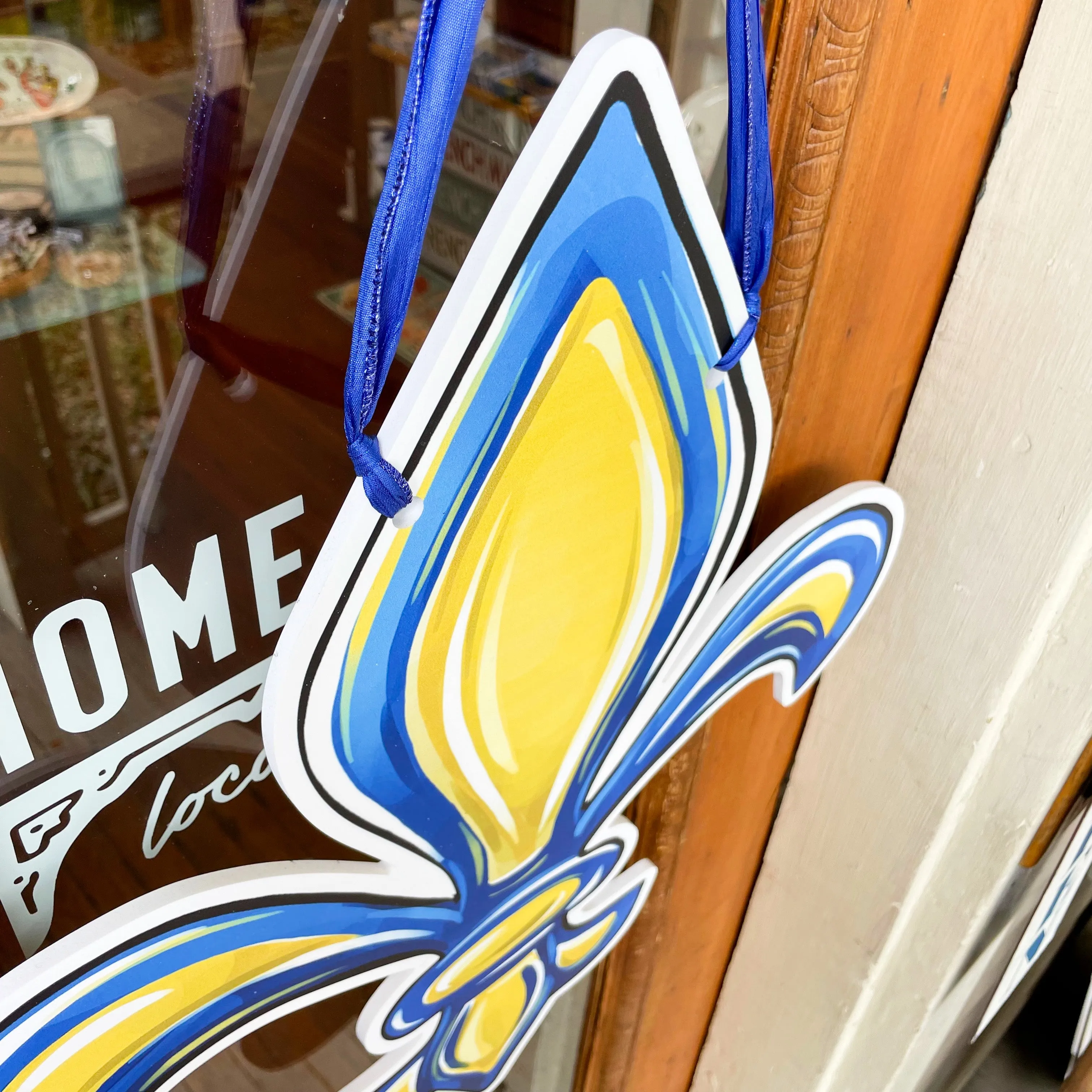 McNeese University Fleur de Lis Door Hanger