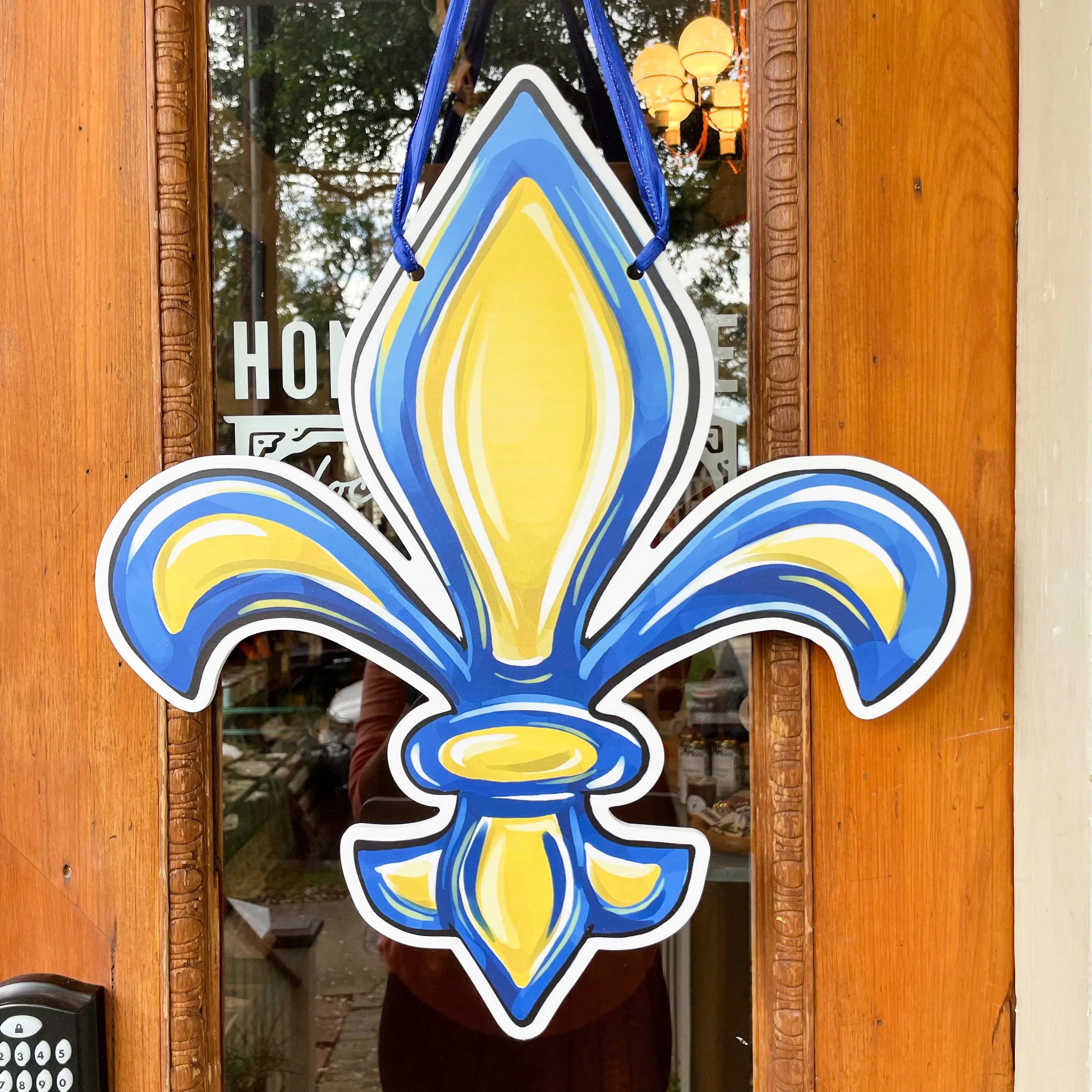 McNeese University Fleur de Lis Door Hanger