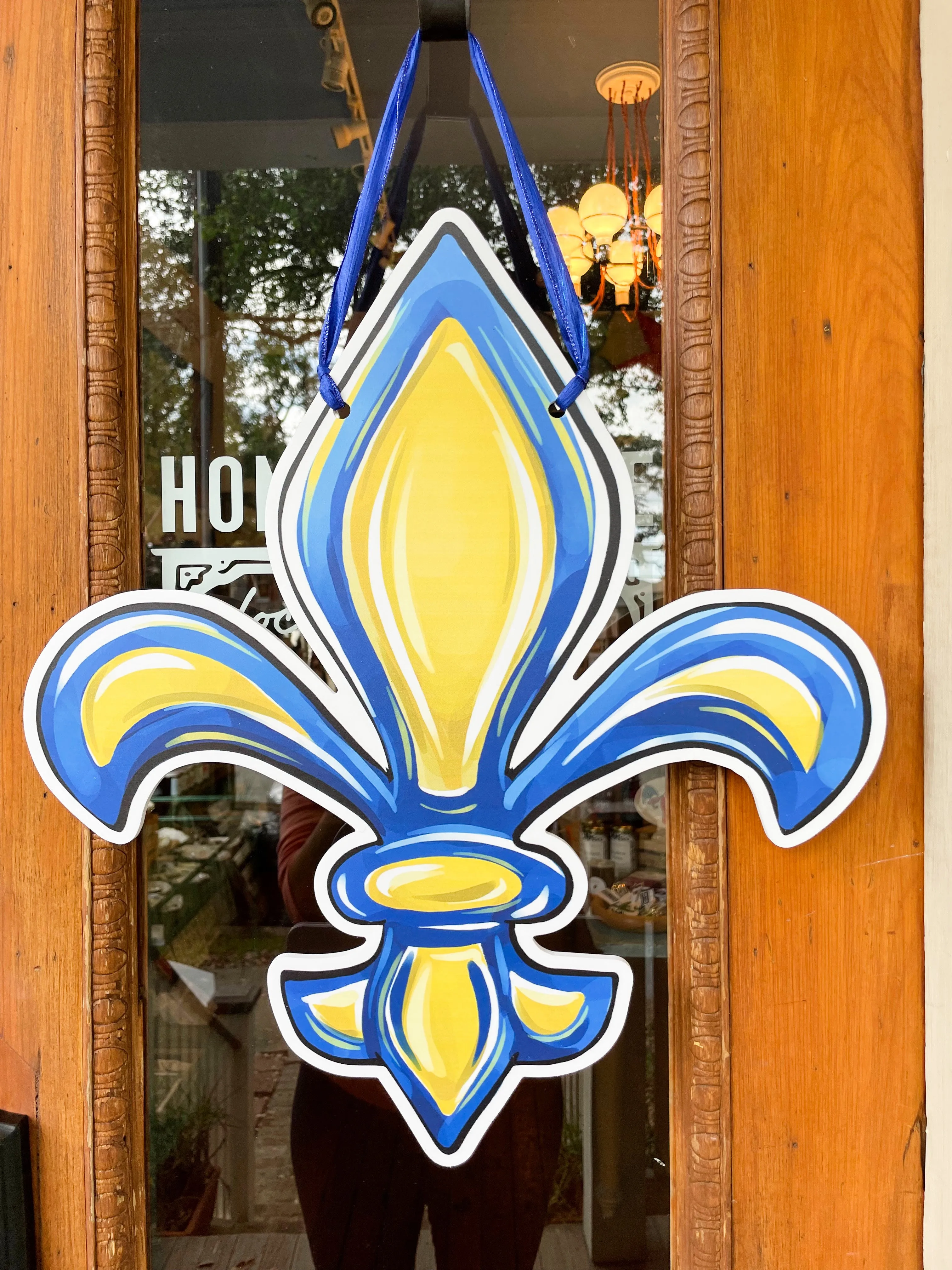 McNeese University Fleur de Lis Door Hanger