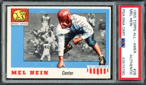 Mel Hein Autographed 1955 Topps All-American Rookie Card #28 Washington State Cougars PSA/DNA #43574790