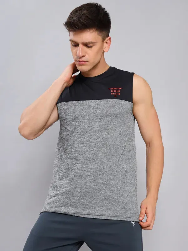 Men Melange Slim Fit Crew Neck Innerwear Vest with DOUBLE COOL