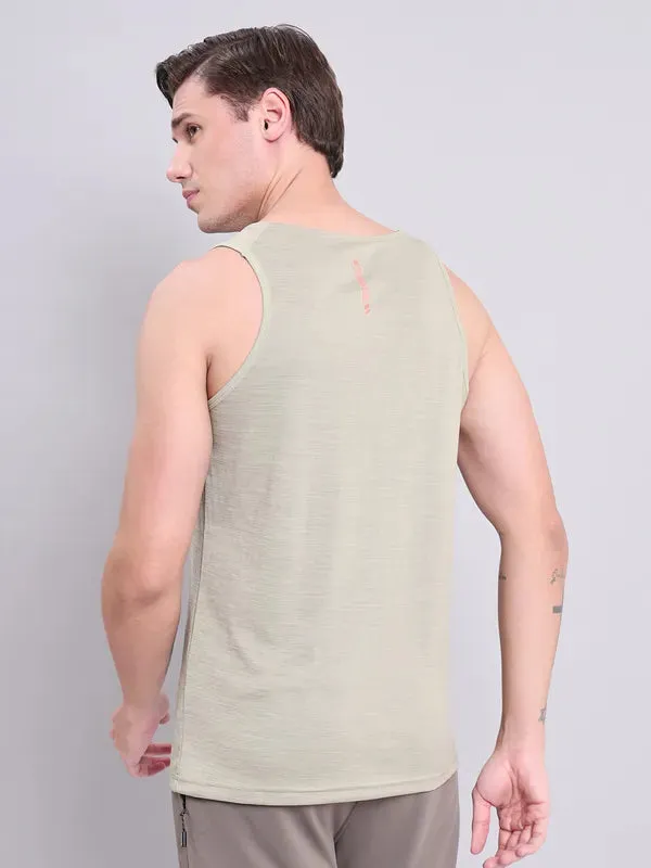 Men Melange Slim Fit Scoop Neck Innerwear Vest with DOUBLE COOL