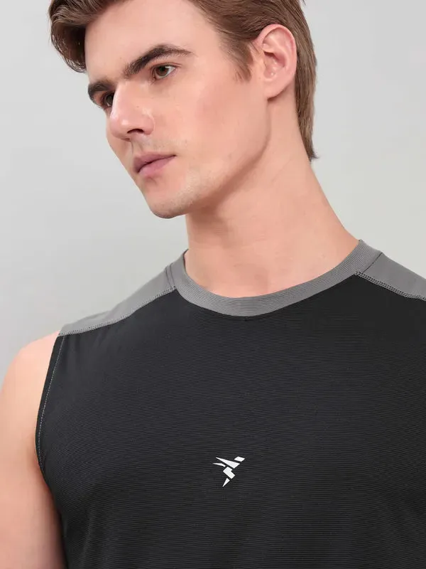 Men Solid Slim Fit Crew Neck Innerwear Vest with ELASTO LITE