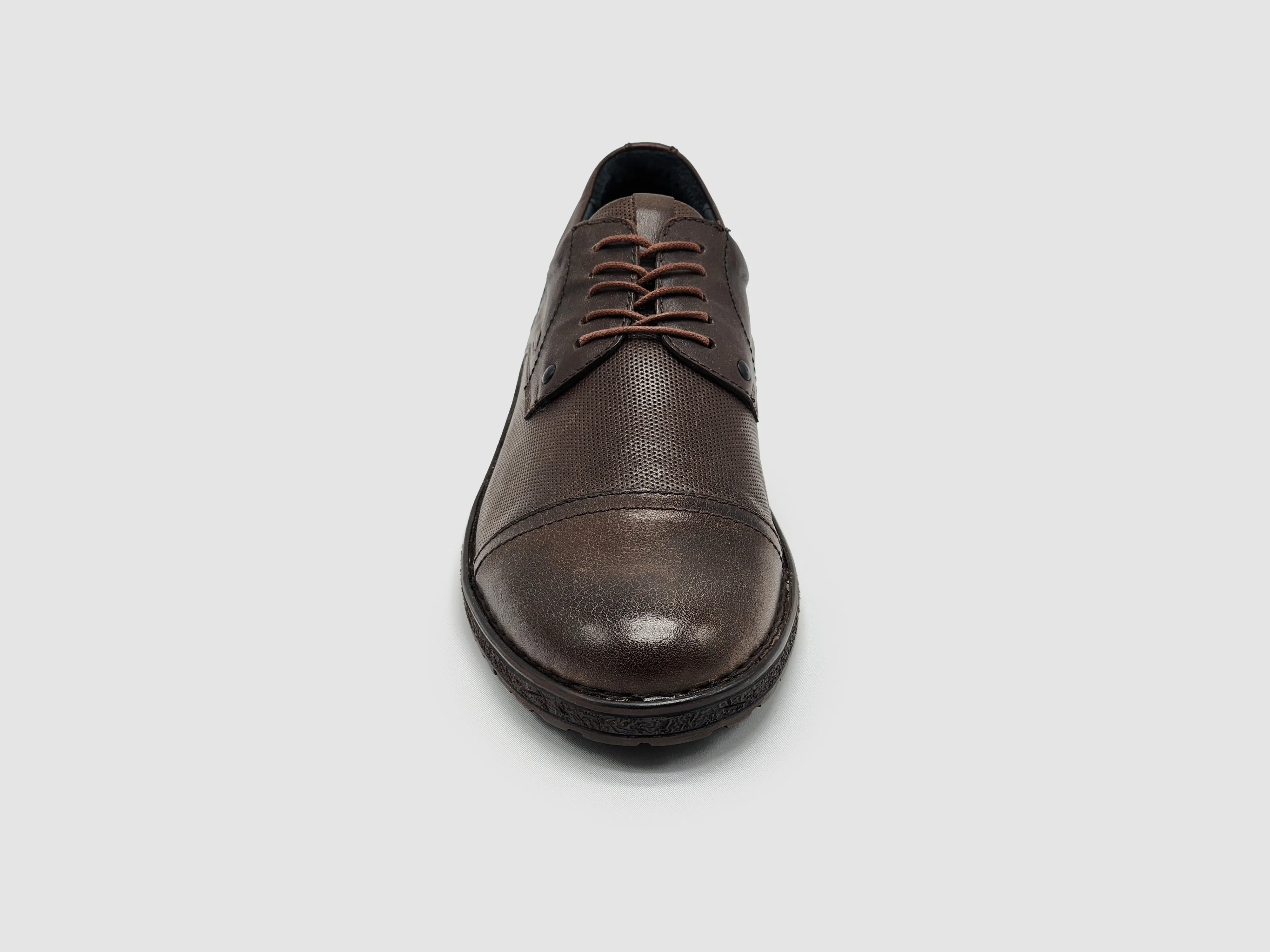 Men's Derby Toe-Cap Leather Dress Shoes - Brown