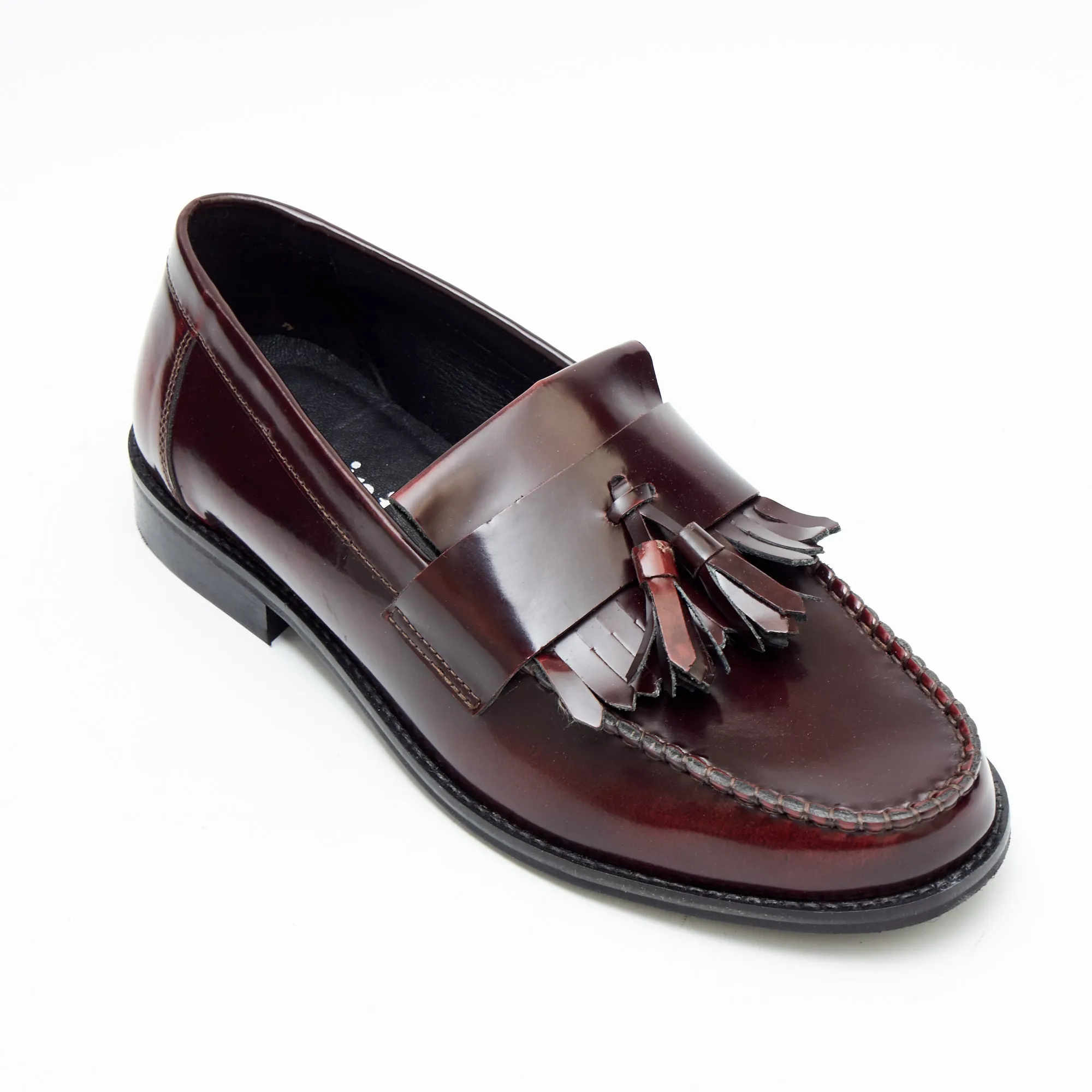 Mens Formal Moccasin Shoes 17999_Bordo Patent