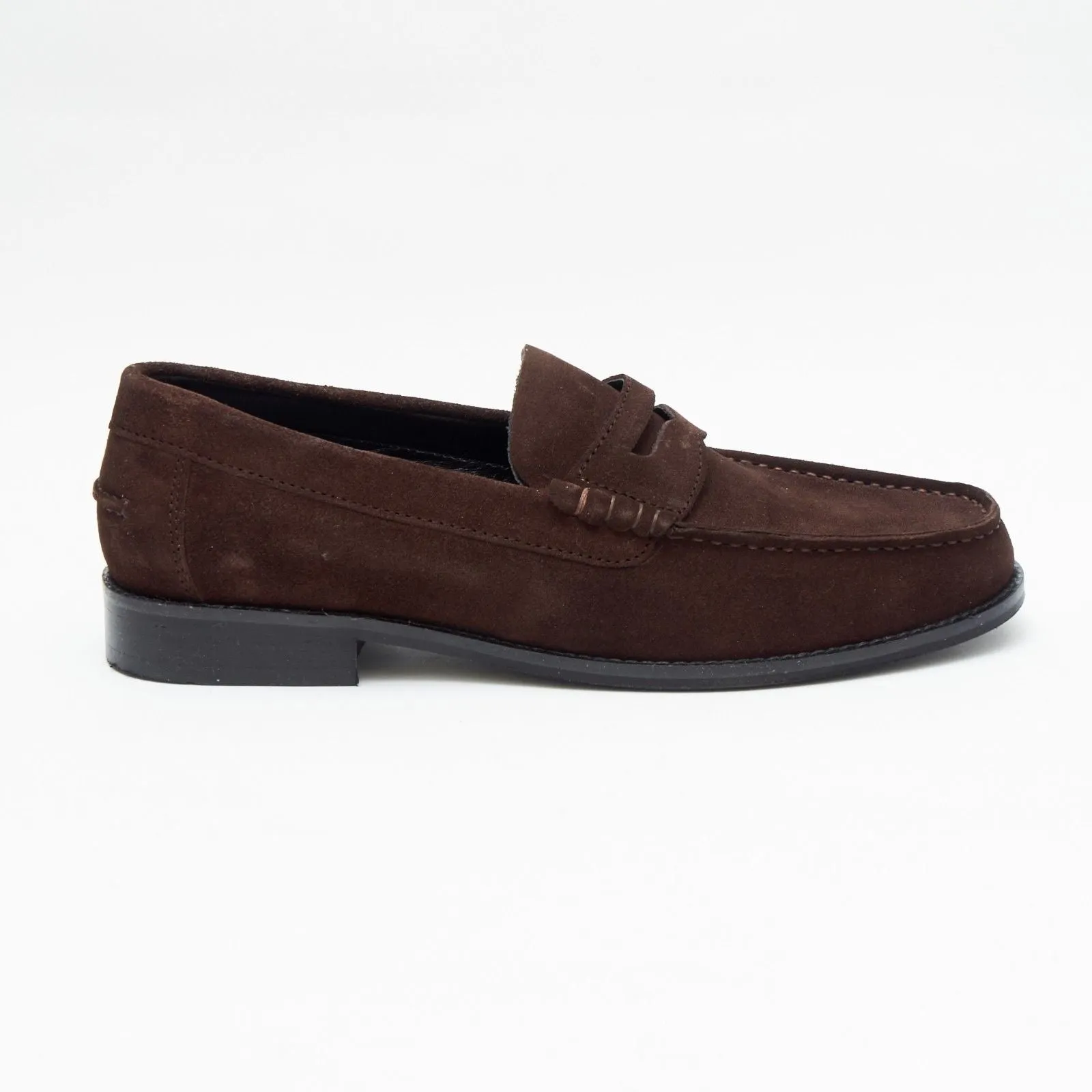 Mens Suede Casual Slip On Shoes - 17925_Brown Suede