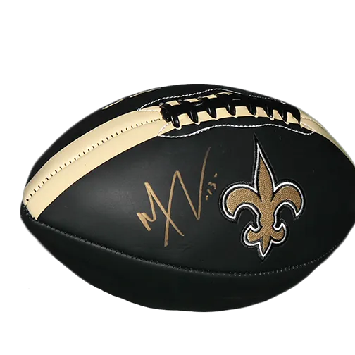 Michael Thomas New Orleans Saints Autographed Full Size Logo Black Football (JSA)