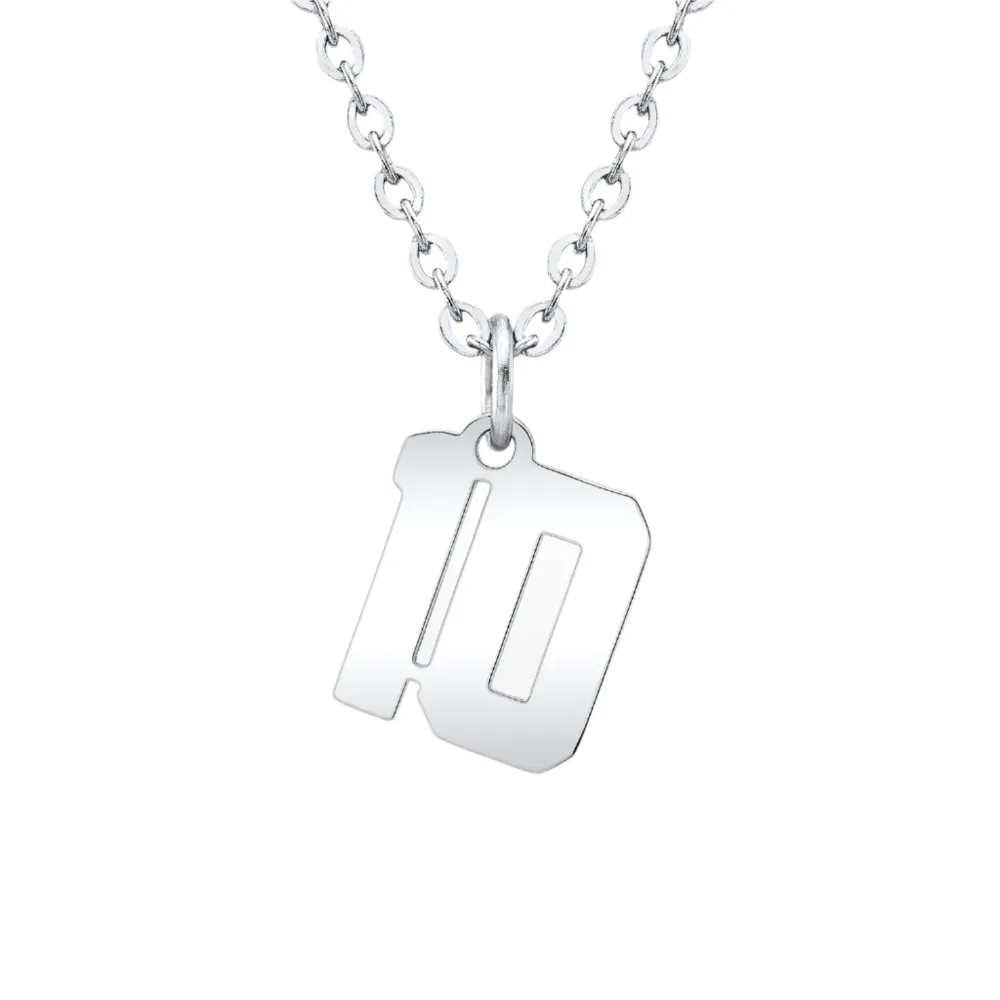 Mini Jersey Number Necklace | Stainless Steel