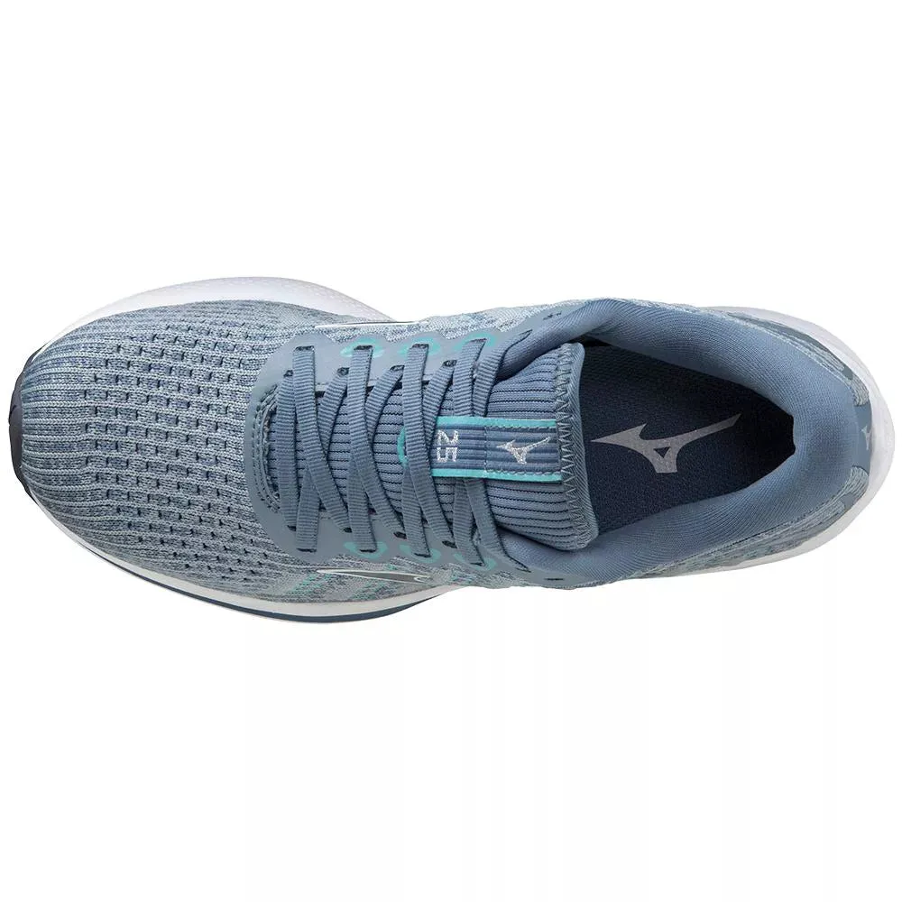 Mizuno | Wave Rider 25 | Waveknit | Women's | Quarry/Vaporous Grey