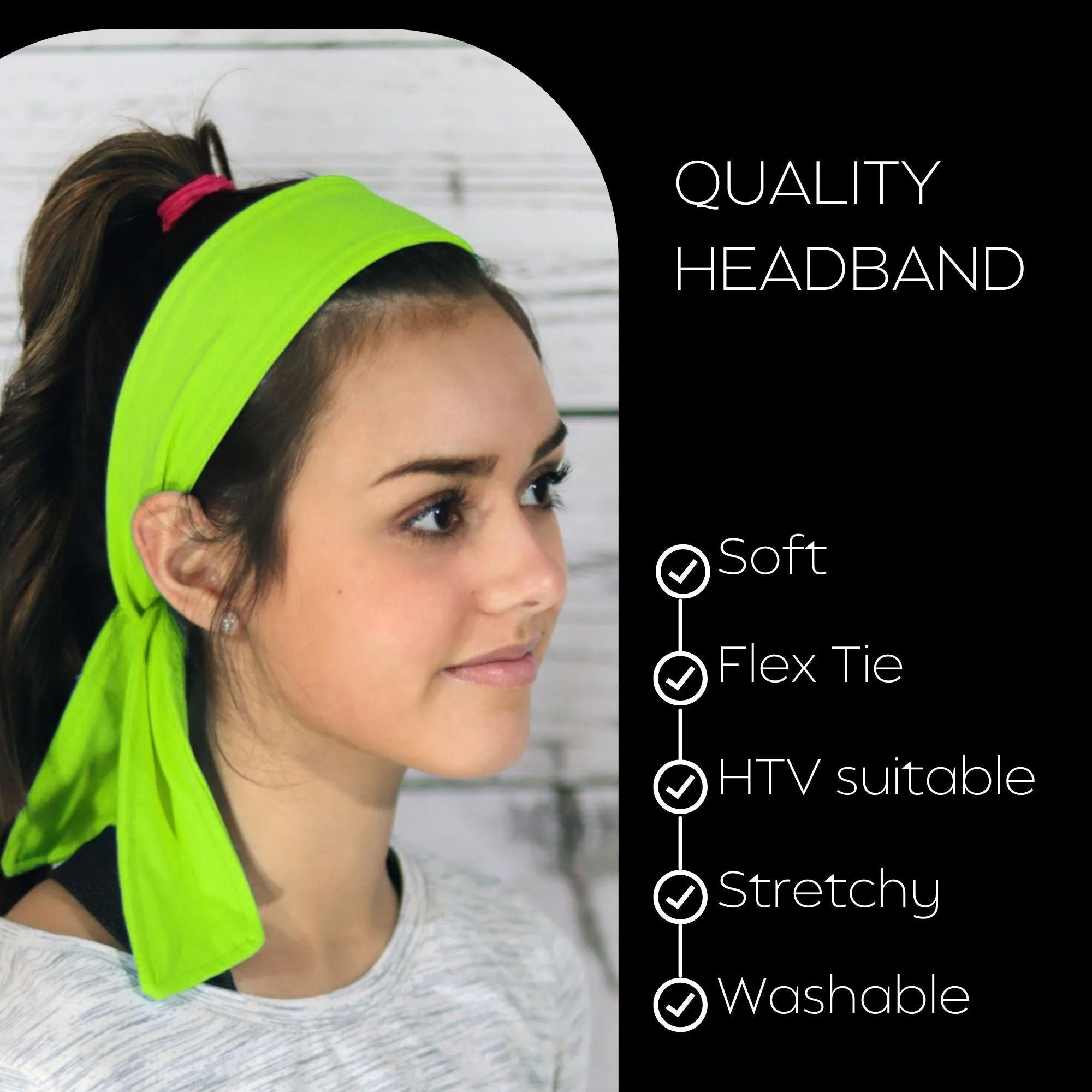 Neon Green Tie Headband