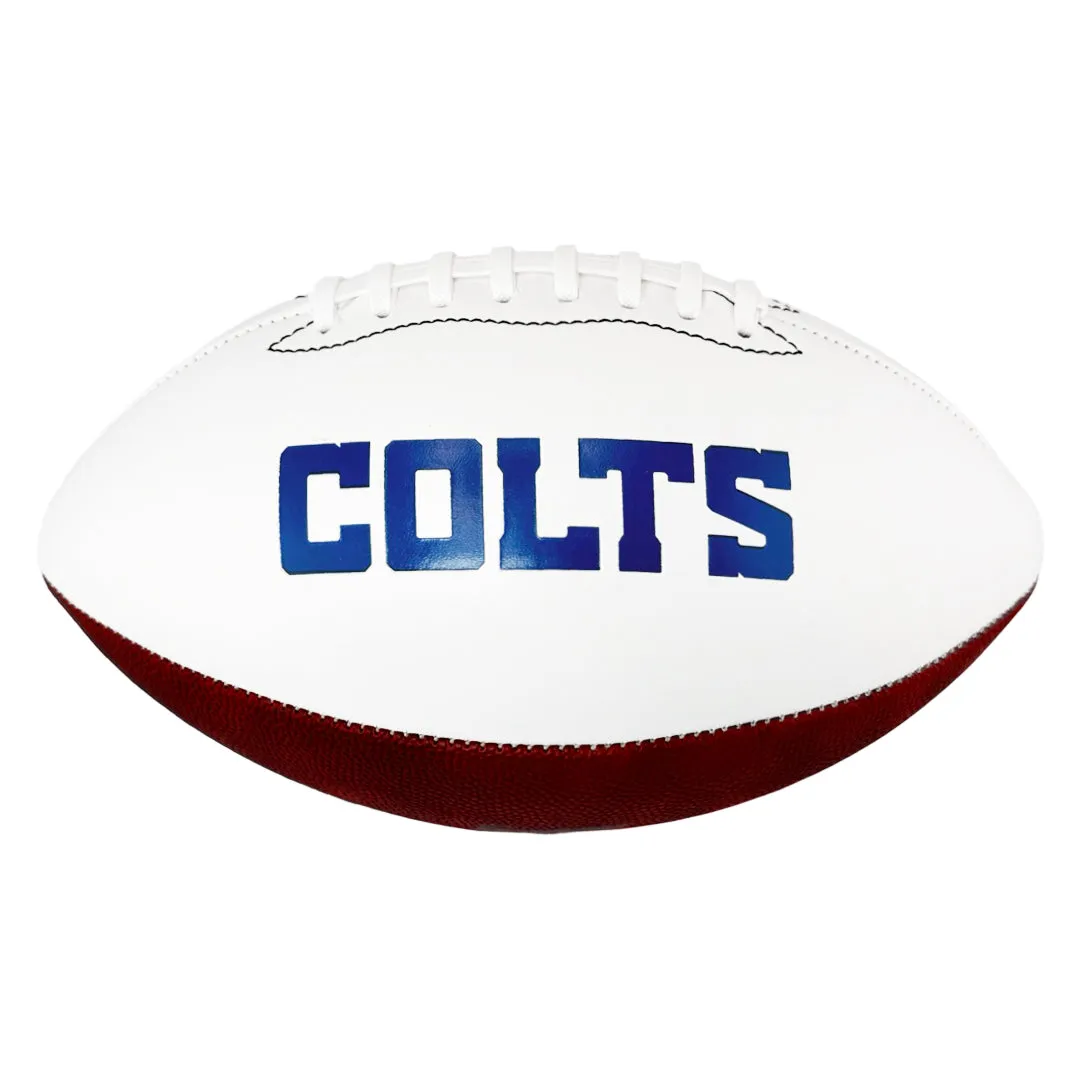 Nick Cross Signed Indianapolis Colts Official NFL Team Logo White Football (JSA)