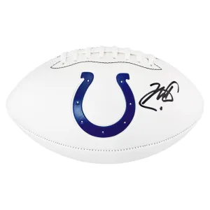 Nick Cross Signed Indianapolis Colts Official NFL Team Logo White Football (JSA)