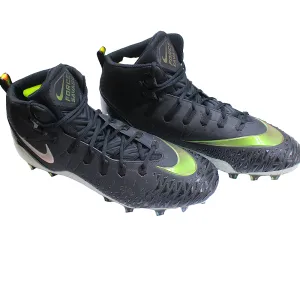 Nike Force Savage Pro Football Cleats 880144011 Men's Size 17 Black Green White