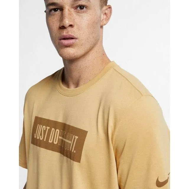 Nike Men&#39;s Football Ar5983-723 Dry Bar T-Shirts Gold