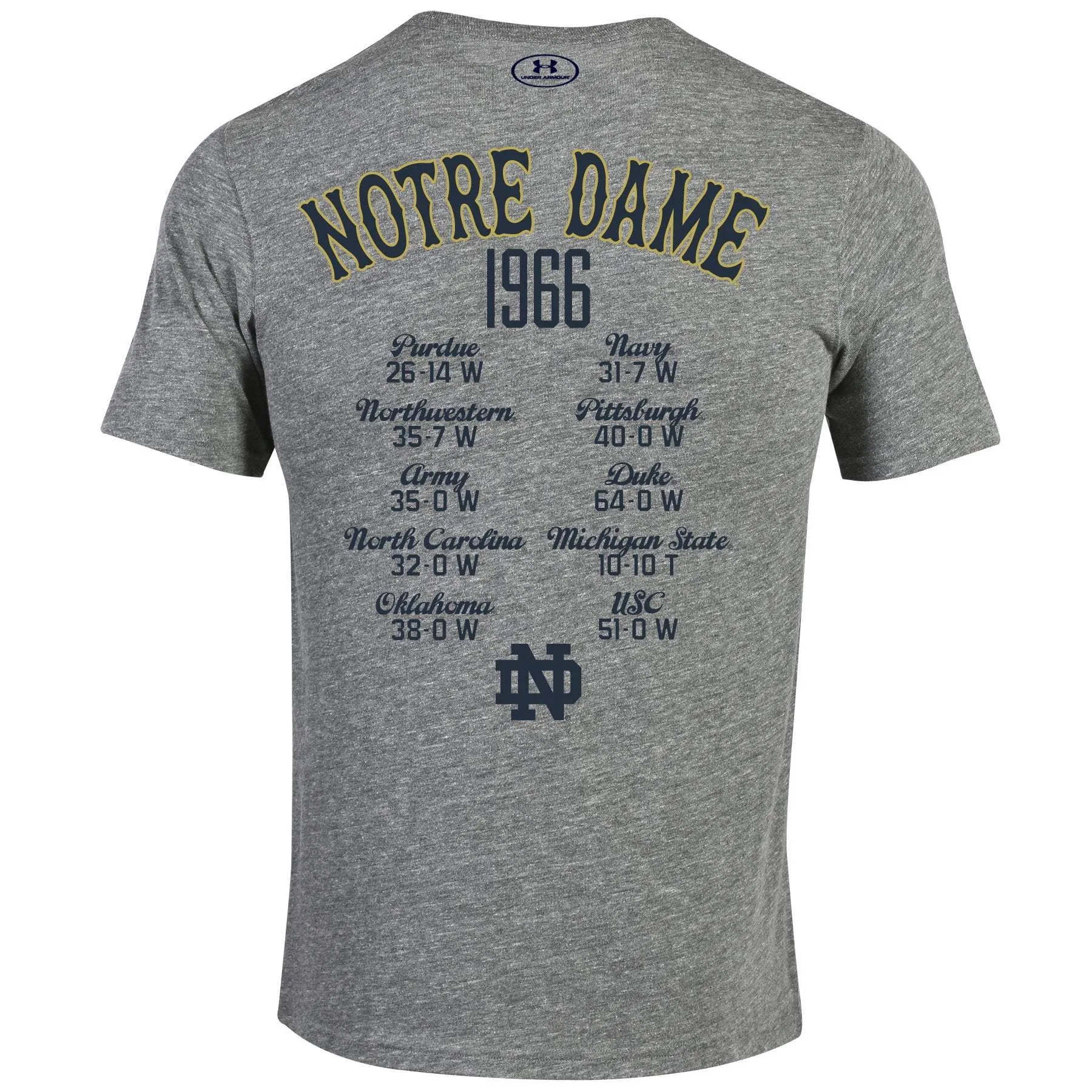 Notre Dame Fighting Irish Under Armour 1966 Football National Champions T-Shirt