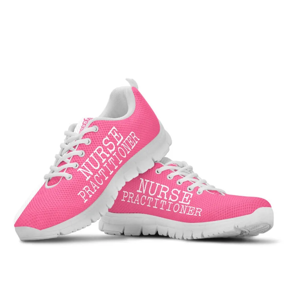 Nurse Sneaker, Nurse Practitioner Love Pink White Sneakers, Best Shoes For Nurses