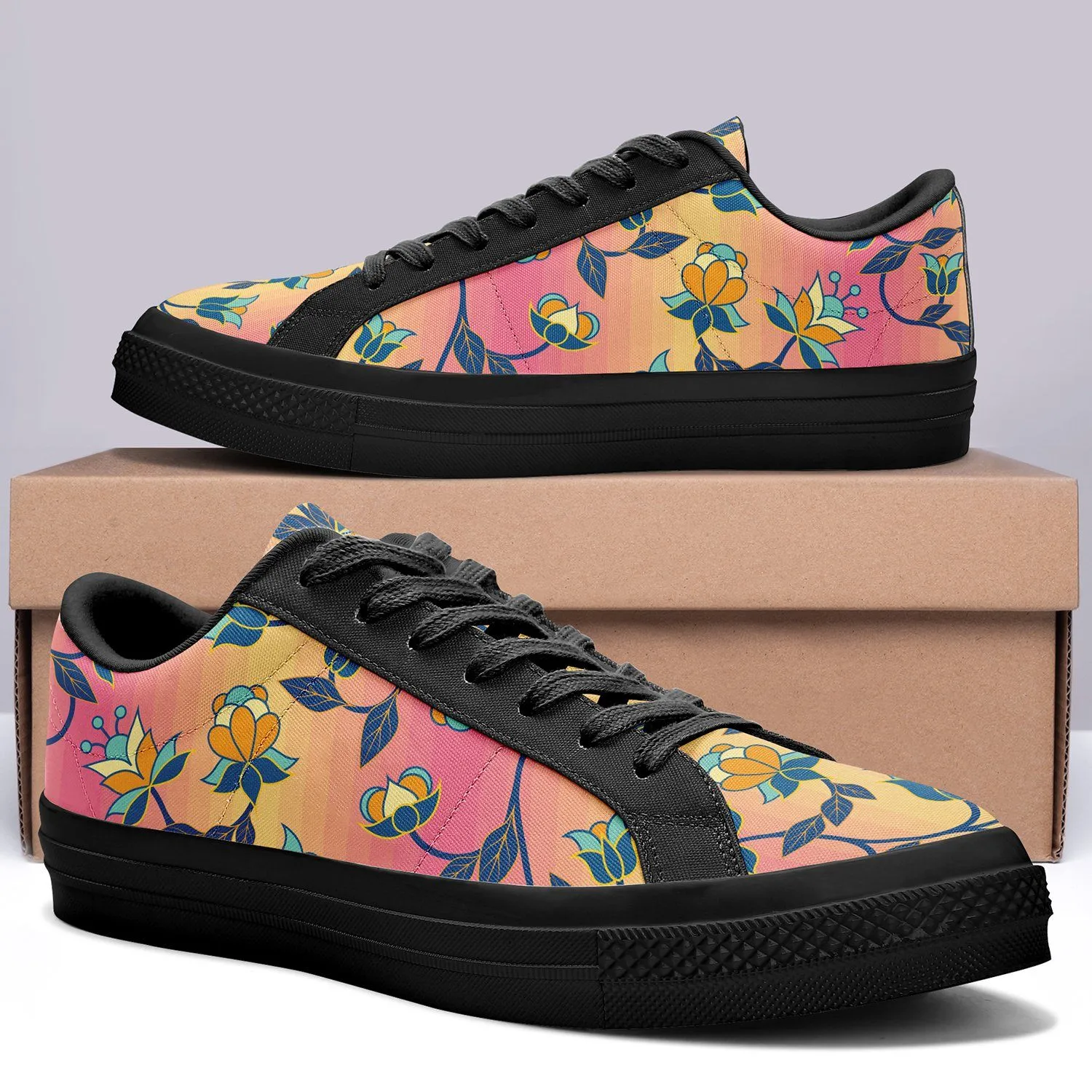 Orange Days Aapisi Low Top Canvas Shoes Black Sole