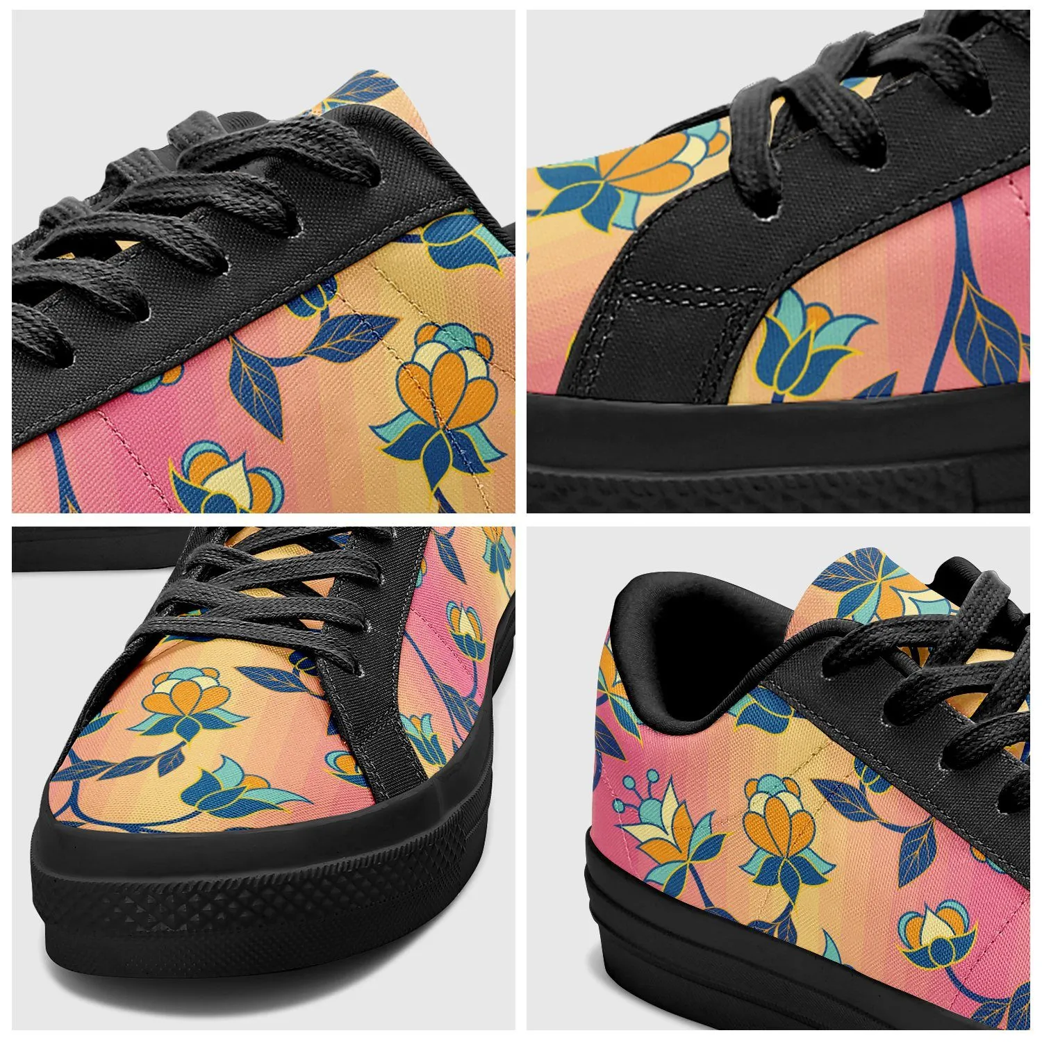 Orange Days Aapisi Low Top Canvas Shoes Black Sole