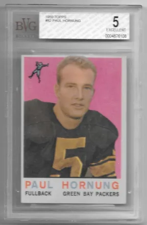 Paul Hornung, 1959 Topps NFL, BVG 5