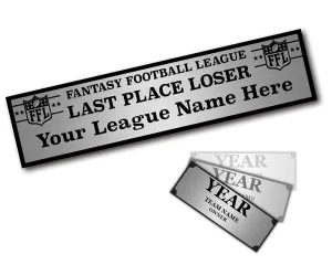 Perpetual Trophy Engravings - Fantasy Football Loser - Silver