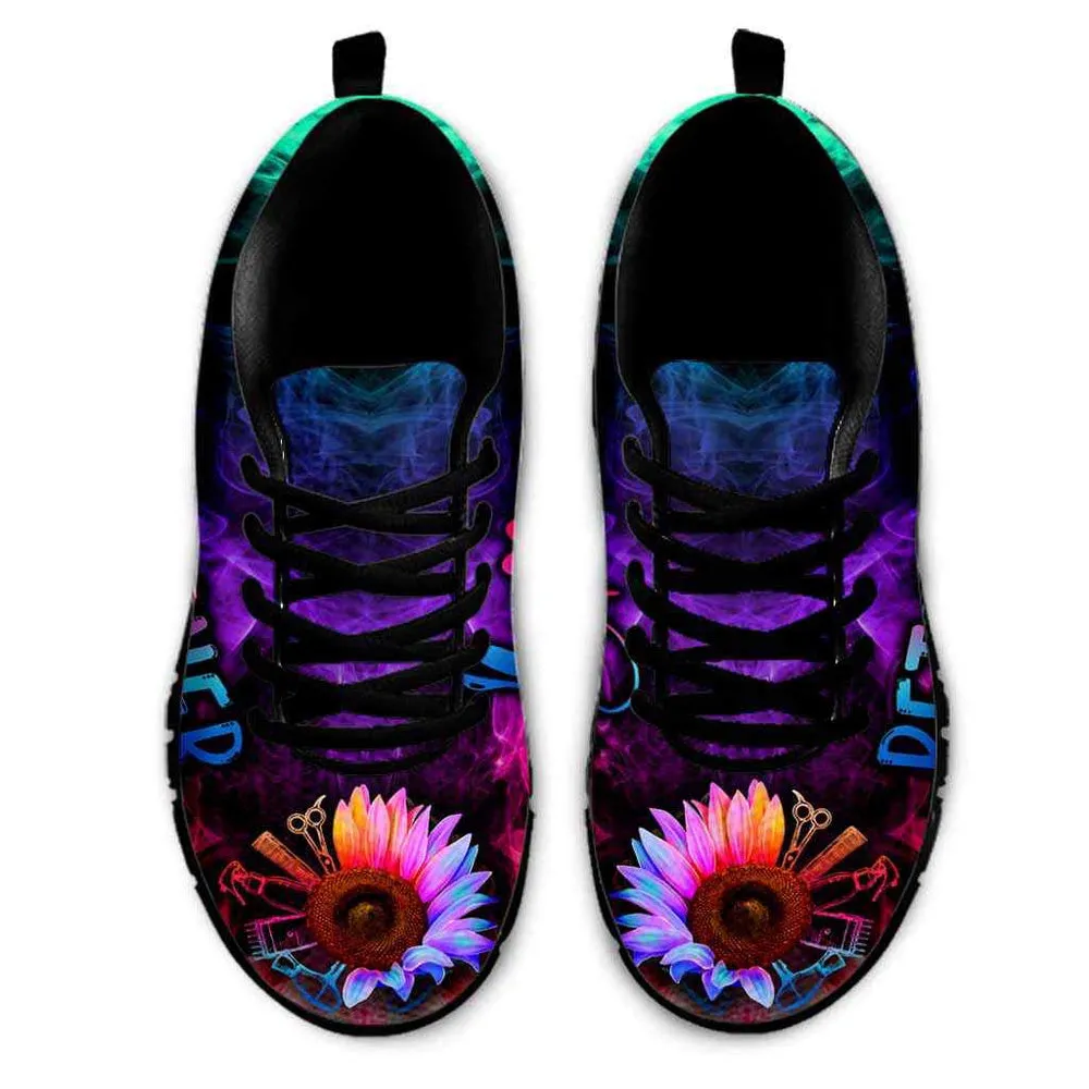 Pet Trainer Rainbow Sunflower Smoke Sneakers Shoes, Dog Print Shoes, Best Running Shoes, Unique Gifts For Dog Lovers