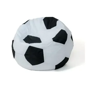 Pouffe GO GIFT White Black Oxford Football