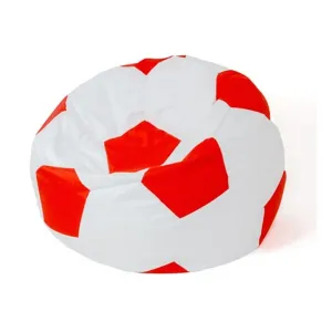 Pouffe GO GIFT White Red Oxford Football