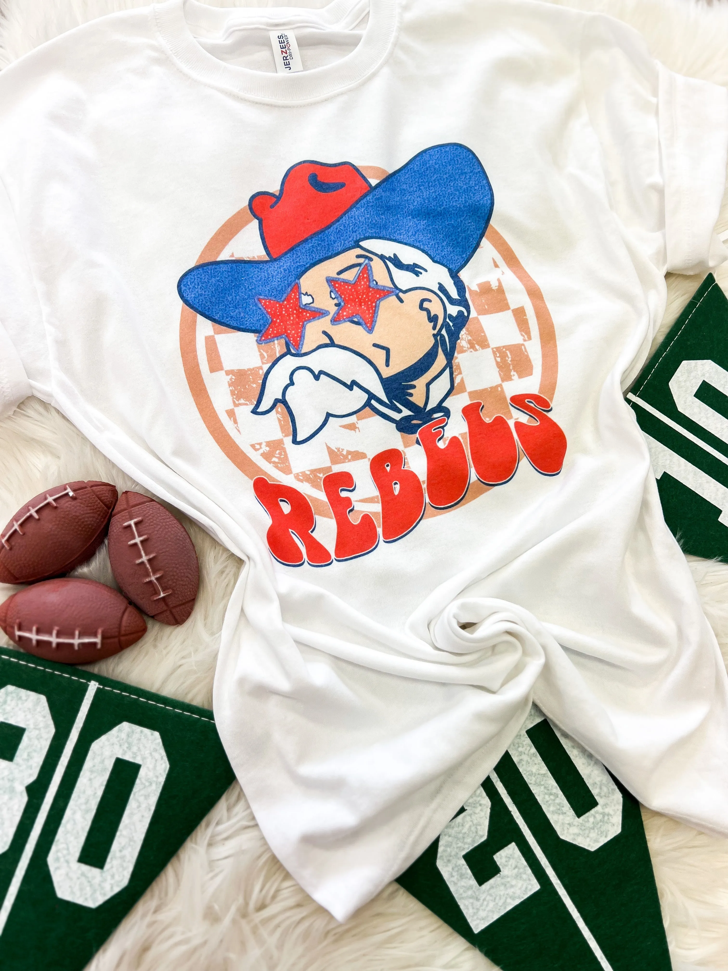 Preppy Football Mascot Tees