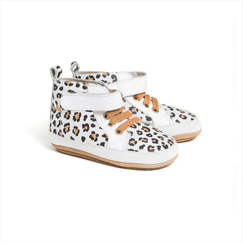 Pretty Brave - Hi Top - White Leopard