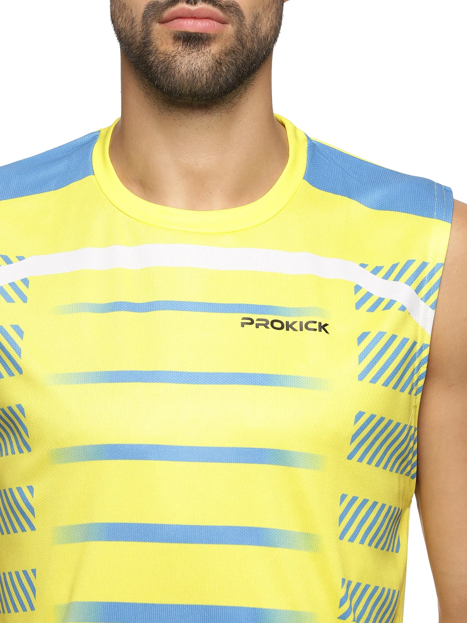 Prokick Round Neck Sleeveless Tank Top - Workout Running Beach Swimming and Sports Wear Tshirt