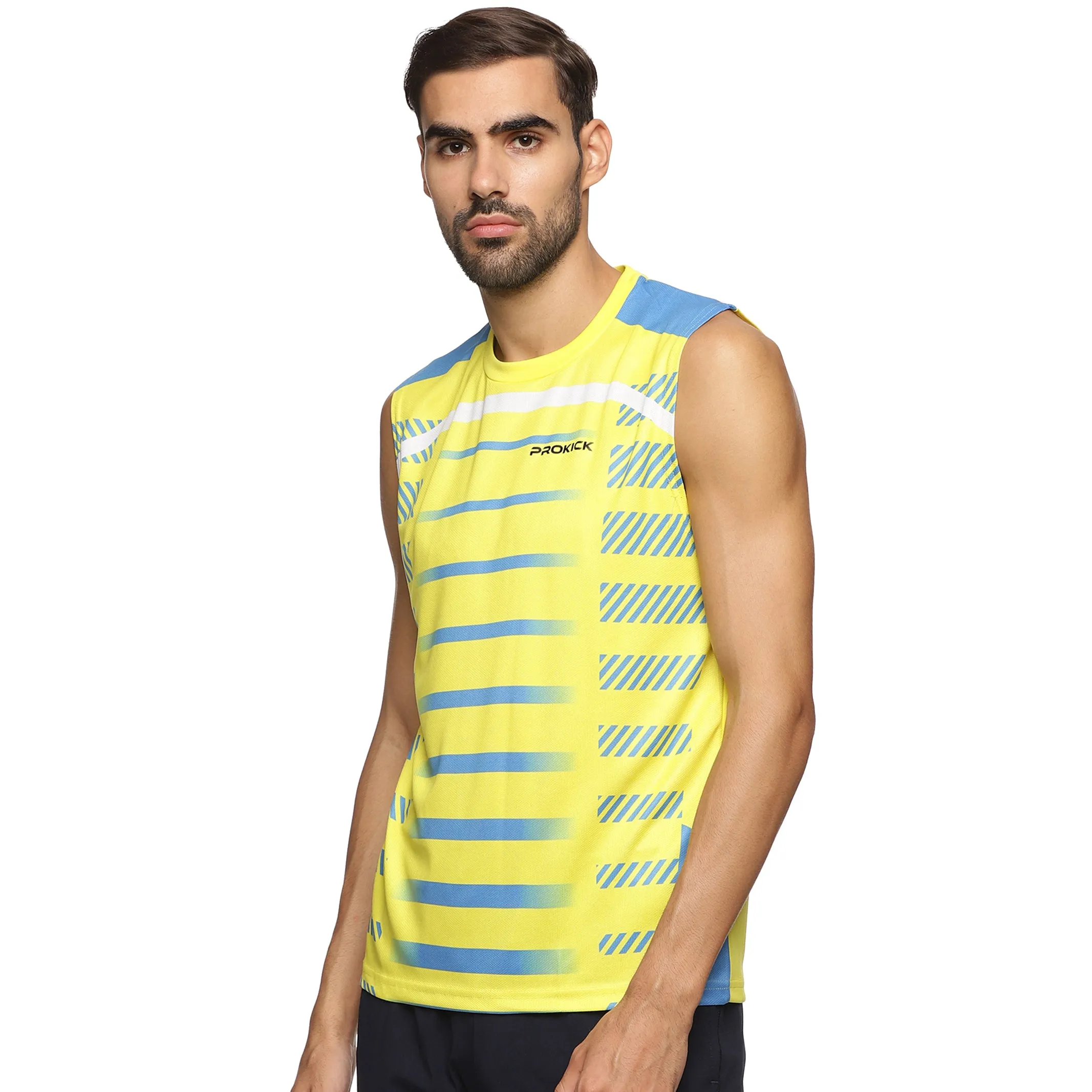 Prokick Round Neck Sleeveless Tank Top - Workout Running Beach Swimming and Sports Wear Tshirt