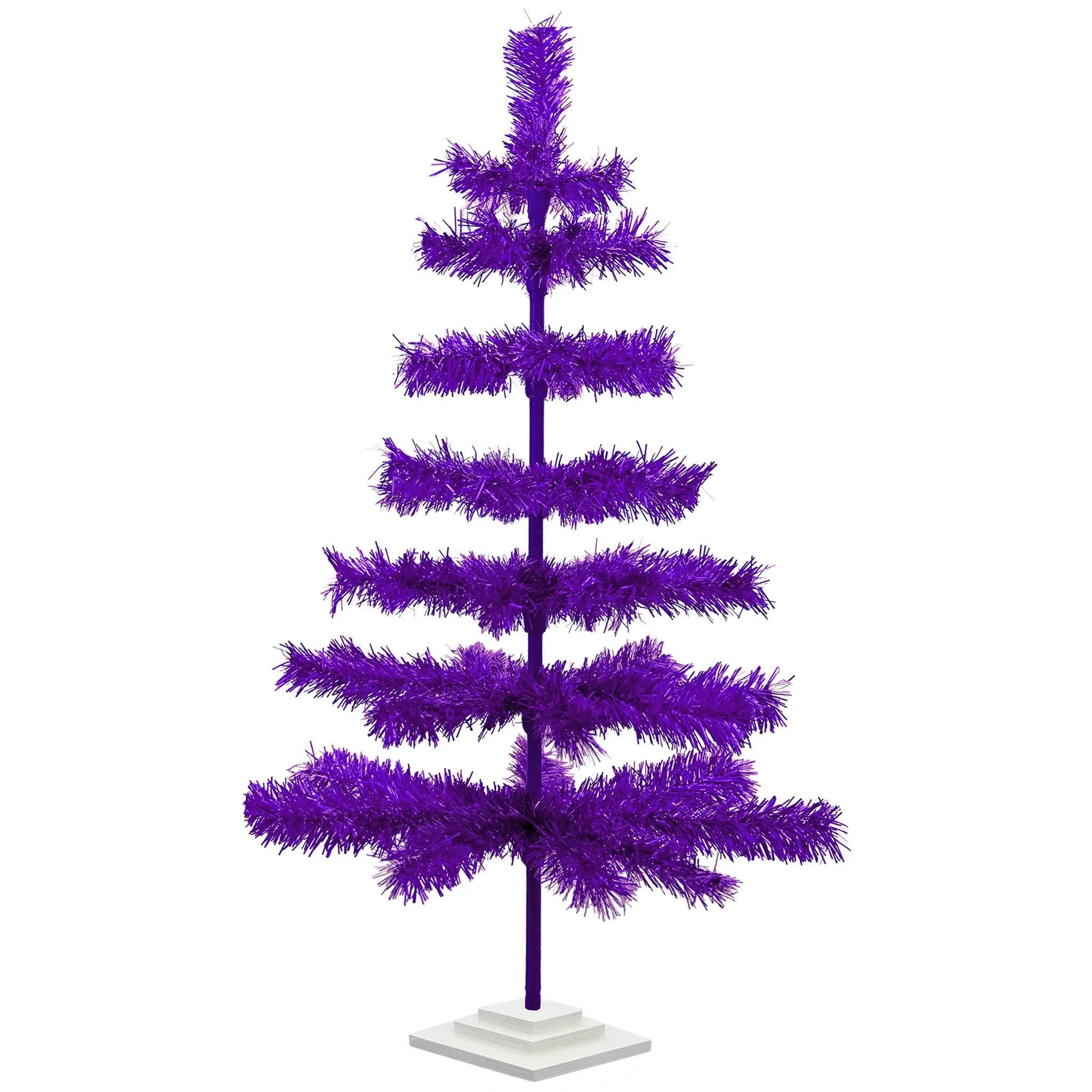 Purple Tinsel Christmas Tree