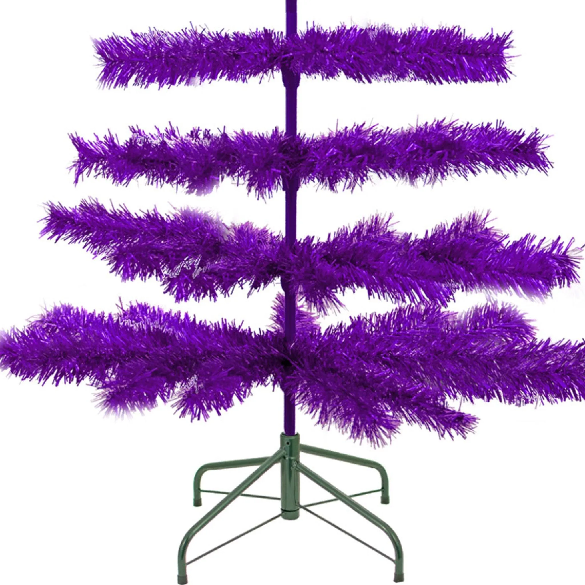 Purple Tinsel Christmas Tree