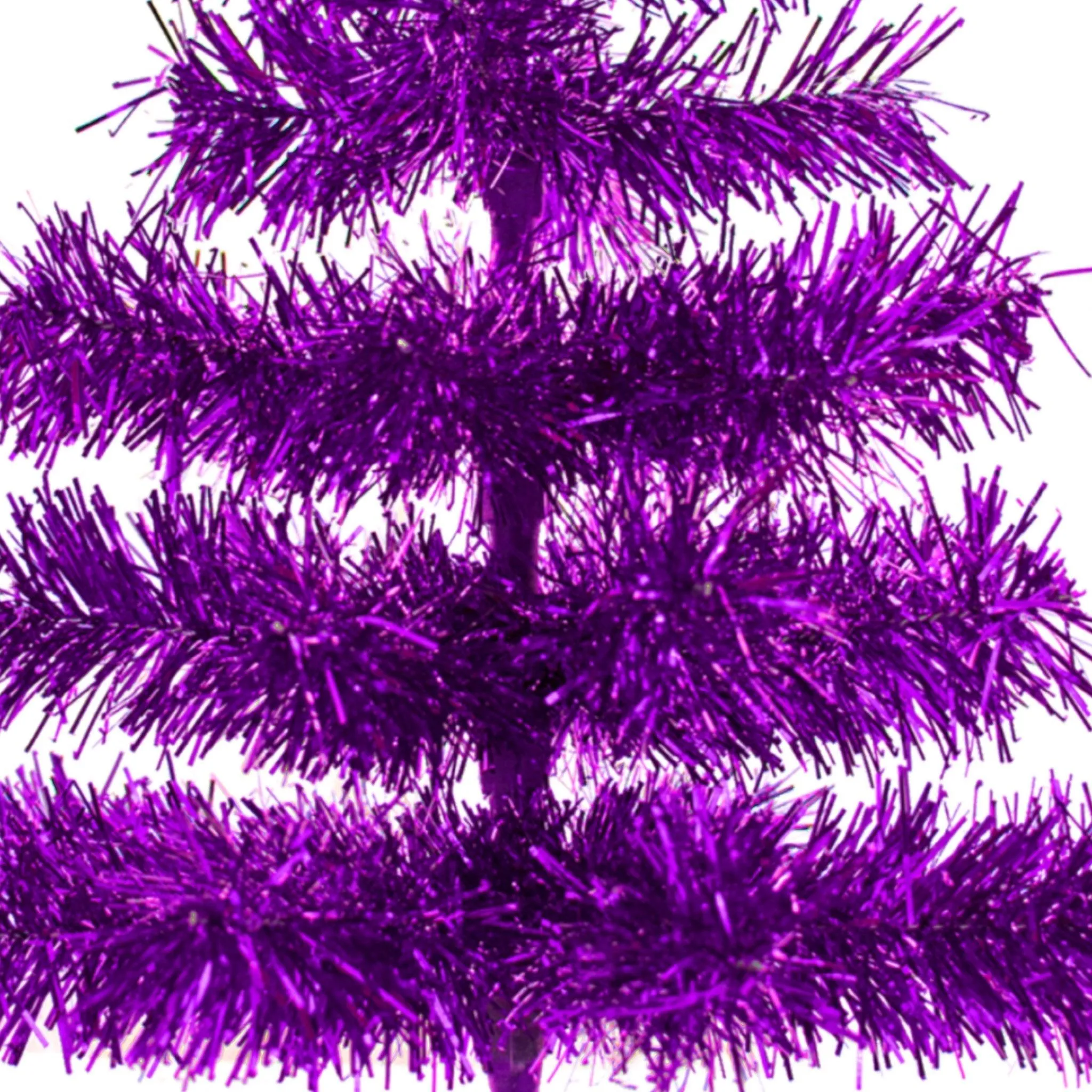 Purple Tinsel Christmas Tree