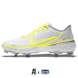 "Neon Lines" Nike Alpha Huarache Elite 3 Low Cleats by Stadium Custom Kicks