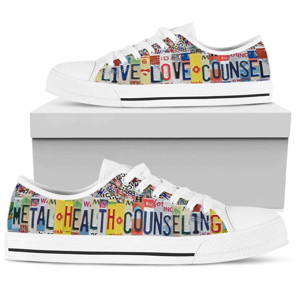 Reading Literacy Teacher License Plates Low Top Shoes, Teacher Shoes, Low Top Sneakers