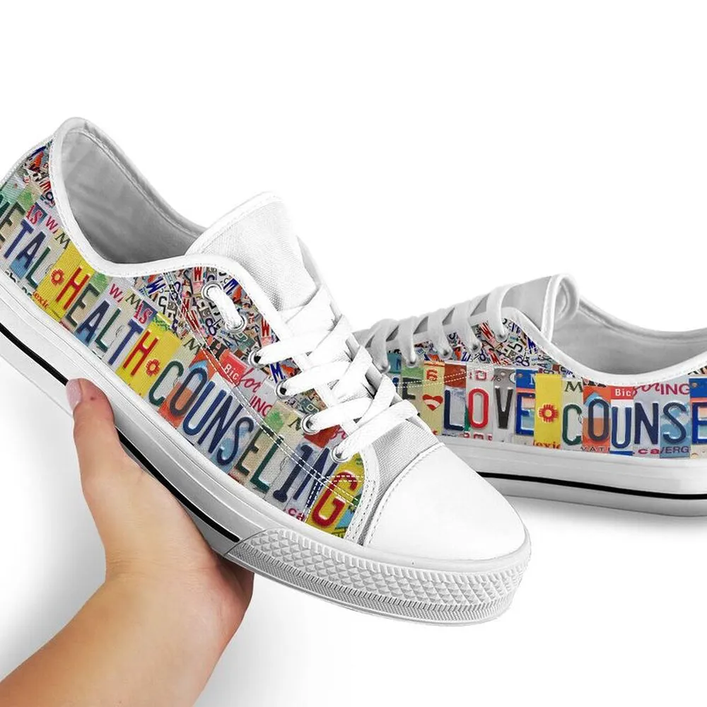 Reading Literacy Teacher License Plates Low Top Shoes, Teacher Shoes, Low Top Sneakers