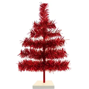 Red Tinsel Christmas Tree