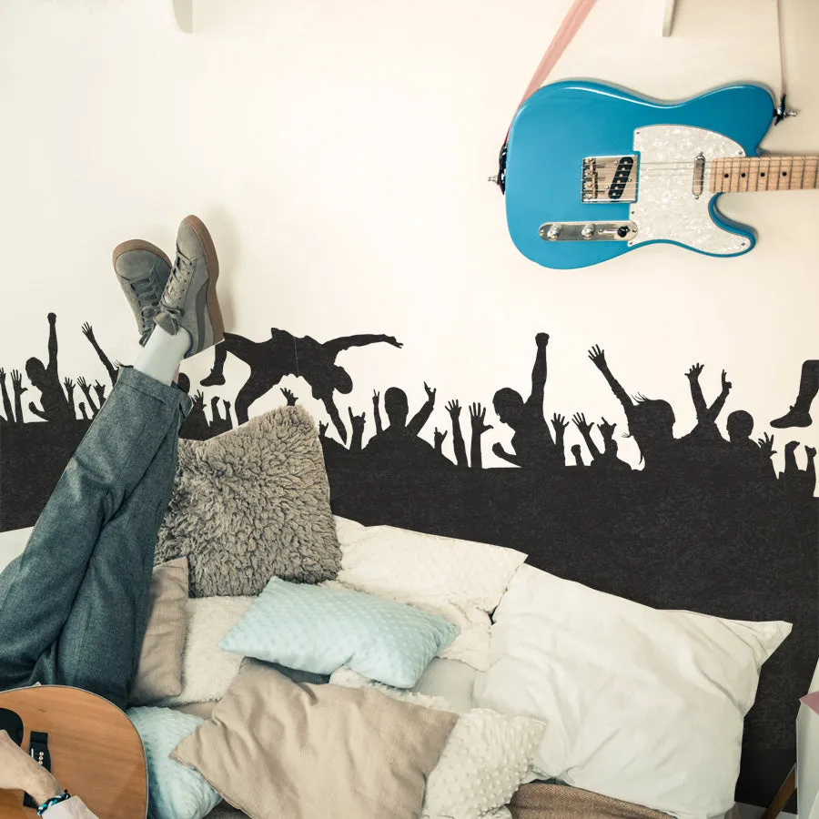 Rock Concert Crowd Wall Painting Stencil