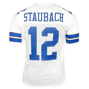 Roger Staubach Unsigned Dallas White Football Jersey