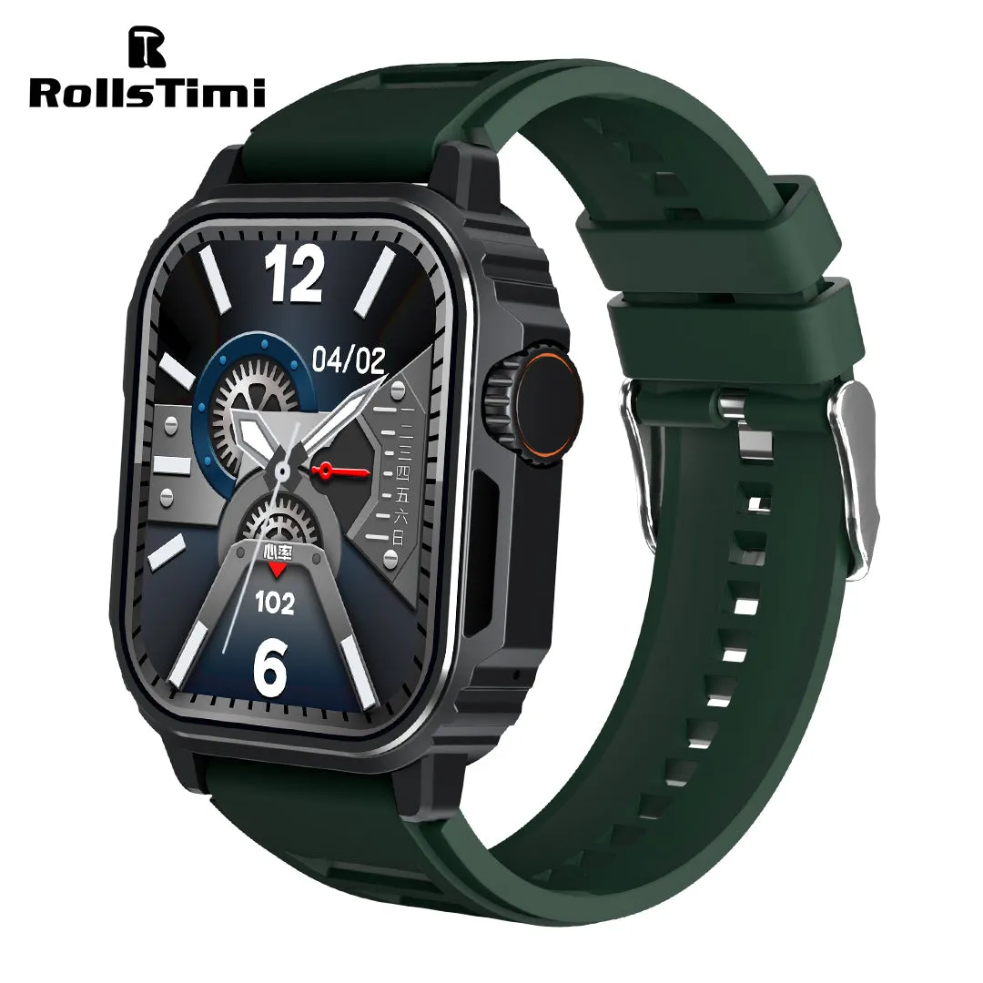 RollsTimi RTW11 Miliary Men's Smartwatch Sports Fitness Tracker IP68 Smart Watches for Women Oxygen Blood Pressure Monitoring