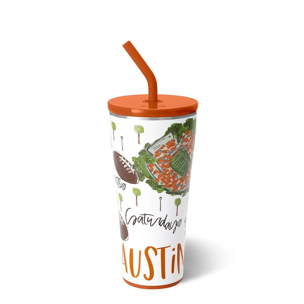 Saturdays in Austin Straw Tumbler 32oz