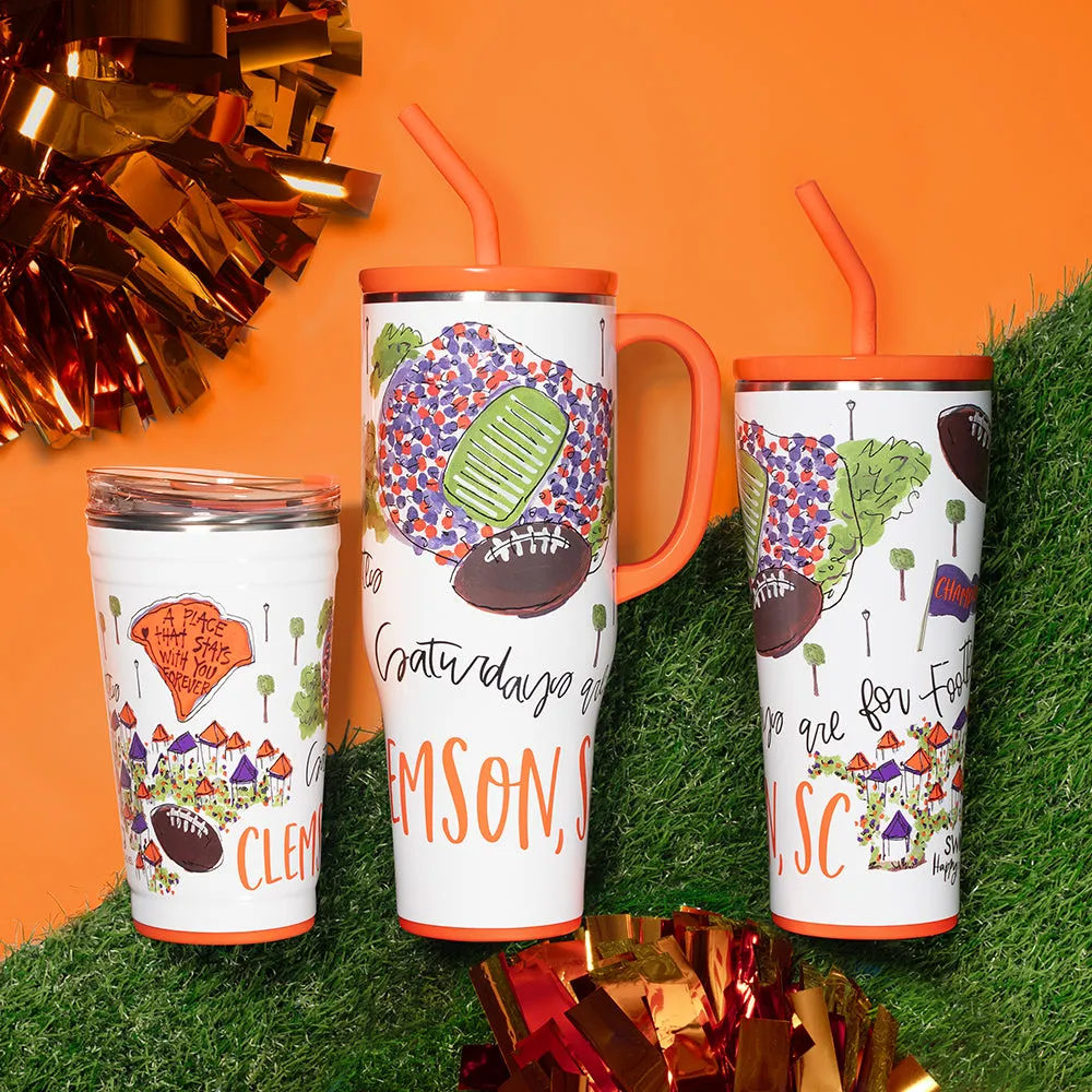 Saturdays in Clemson Straw Tumbler 32oz